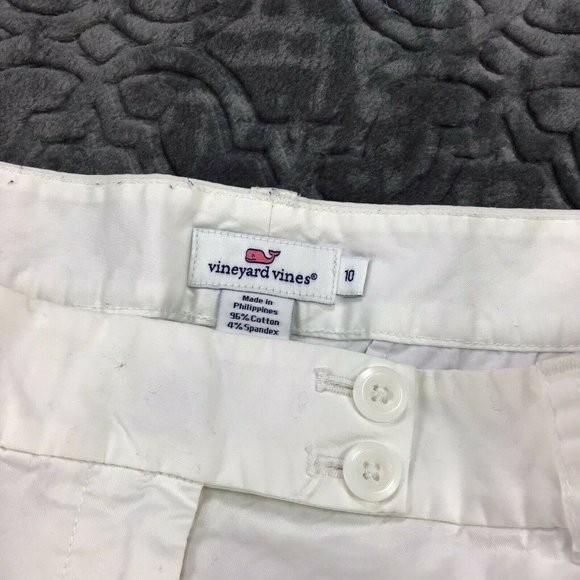 Vineyard Vines White Summer Whale Logo Chino Short - Picture 5 of 5